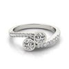 2-Stone Bezel Set Fashion Ring in Gold