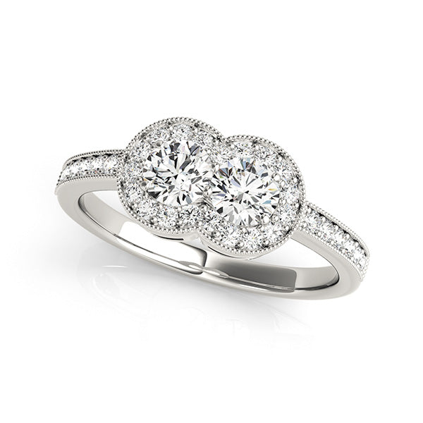 Two Stone Ring in Gold
