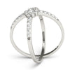 Double Row Prong Halo Fashion Ring in Gold