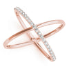 Single Row Shared Prong Fashion Ring in Gold