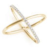 Single Row Shared Prong Fashion Ring in Gold