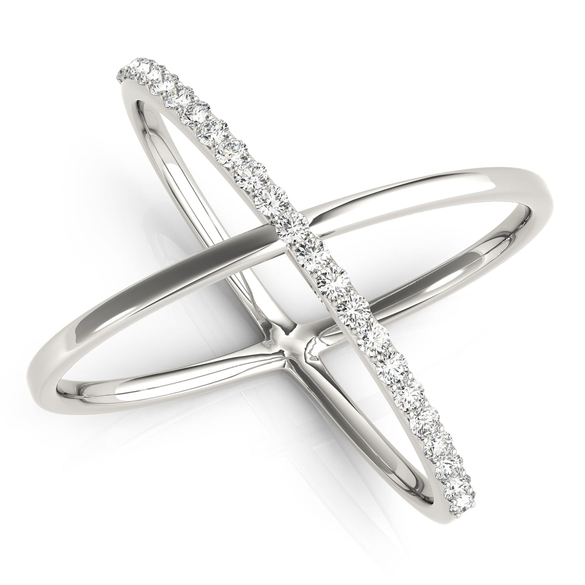 Single Row Shared Prong Fashion Ring in Gold
