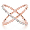 Single Row Shared Prong Fashion Ring in Gold