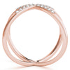 X-Shaped Shared Prong Fashion Rings in Gold