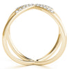 X-Shaped Shared Prong Fashion Rings in Gold