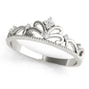 Filigree Crown Shape Milgrain Fashion Rings in Gold