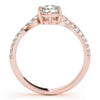 2-Stone Twisted Shank Fashion Ring in Gold