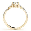 2-Stone Twisted Shank Fashion Ring in Gold