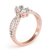 2-Stone Twisted Shank Fashion Ring in Gold
