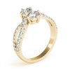 2-Stone Twisted Shank Fashion Ring in Gold