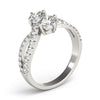 2-Stone Twisted Shank Fashion Ring in Gold