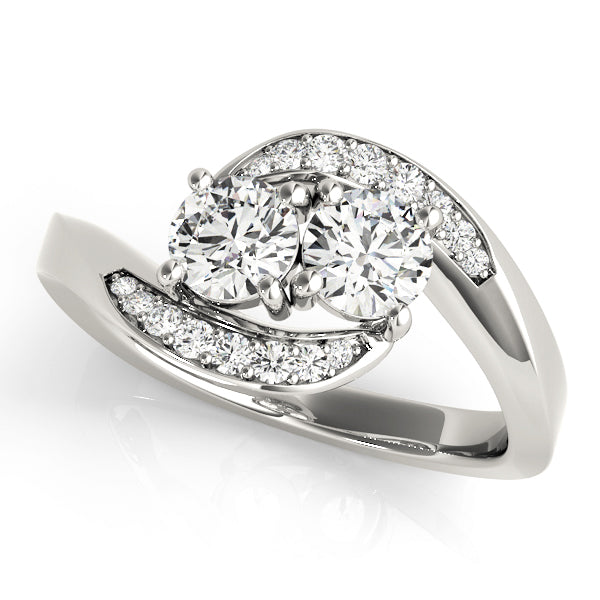Two Stone Ring in Gold (0.52 cttw)
