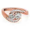 Two Stone Ring in Gold (0.52 cttw)