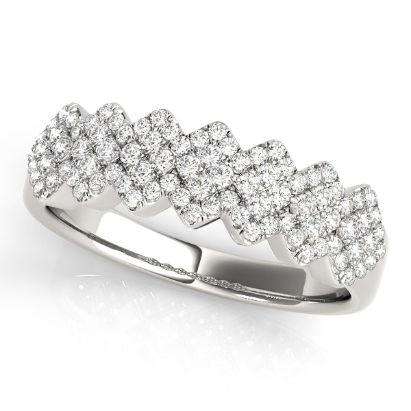Contemporary Zig-Zag Stackable Fashion Ring in Gold