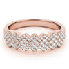 Contemporary Zig-Zag Stackable Fashion Ring in Gold