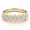 Contemporary Zig-Zag Stackable Fashion Ring in Gold