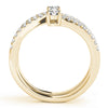 2-Stone Multirow Spiral Fashion Rings in Gold
