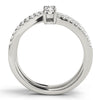 2-Stone Multirow Spiral Fashion Rings in Gold