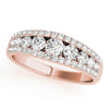 3-Row Graduating Fashion Ring in Gold