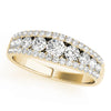 3-Row Graduating Fashion Ring in Gold