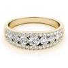 3-Row Graduating Fashion Ring in Gold