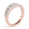 3-Row Graduating Fashion Ring in Gold