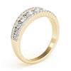 3-Row Graduating Fashion Ring in Gold