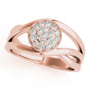 Bezel Set Cluster Fashion Band in Gold