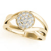 Bezel Set Cluster Fashion Band in Gold