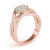 Bezel Set Cluster Fashion Band in Gold