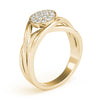 Bezel Set Cluster Fashion Band in Gold