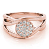 Bezel Set Cluster Fashion Band in Gold