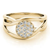 Bezel Set Cluster Fashion Band in Gold