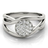 Bezel Set Cluster Fashion Band in Gold