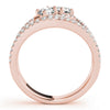 2-Stone Split Halo Fashion Ring in Gold