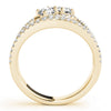 2-Stone Split Halo Fashion Ring in Gold