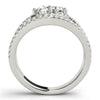 2-Stone Split Halo Fashion Ring in Gold