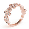 Nature Inspired Floral Shape Stackable Fashion Ring in Gold
