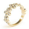 Nature Inspired Floral Shape Stackable Fashion Ring in Gold