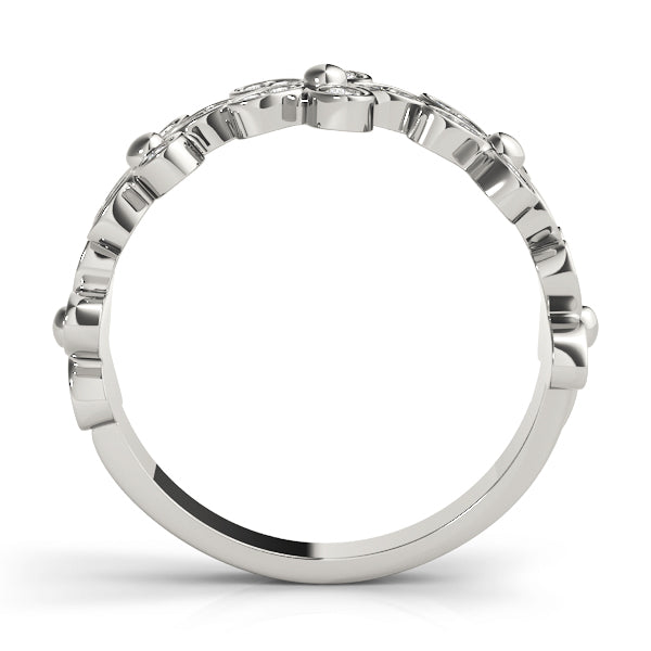 Nature Inspired Floral Shape Stackable Fashion Ring in Gold