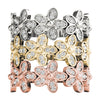 Nature Inspired Floral Shape Stackable Fashion Ring in Gold