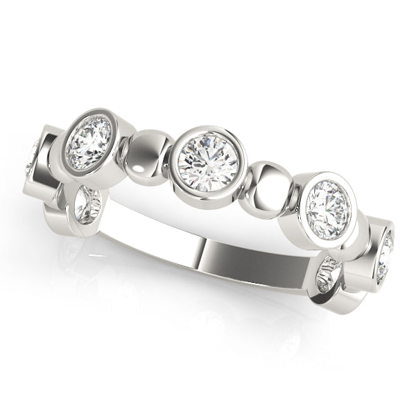 Bezel Set Stackable Ring in Gold