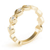 Nature Inspired Floral Shape Stackable Ring in Gold