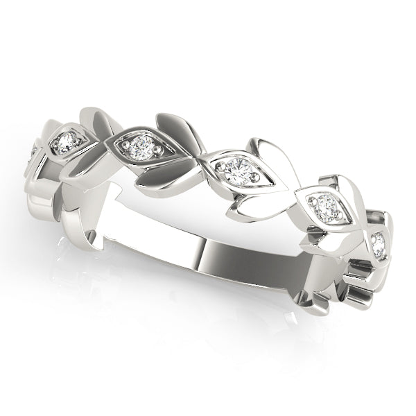 Nature Inspired Floral Shape Stackable Ring in Gold