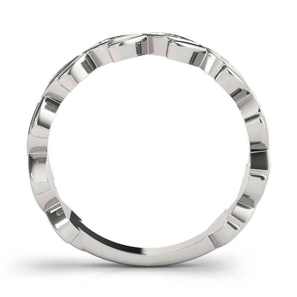 Nature Inspired Floral Shape Stackable Ring in Gold