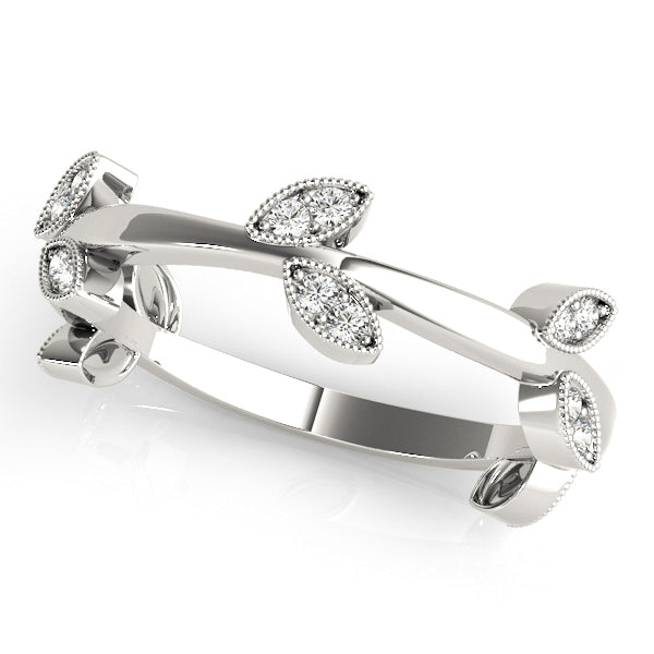 Nature Inspired Leaf Shape Fashion Band in Gold