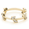 Nature Inspired Leaf Shape Fashion Band in Gold