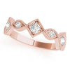 Vintage Alternating Marquise & Square Milgrain Fashion Ring in Gold