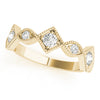 Vintage Alternating Marquise & Square Milgrain Fashion Ring in Gold