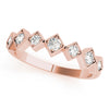 Square Shaped Milgrain Stackable Ring in Gold
